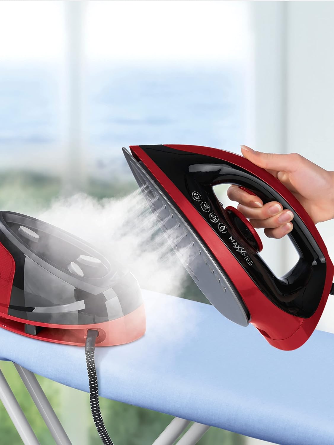 Maxxmee 07850 Dampfbügelstation 2400 W Rot-Schwarz — Ansicht 6