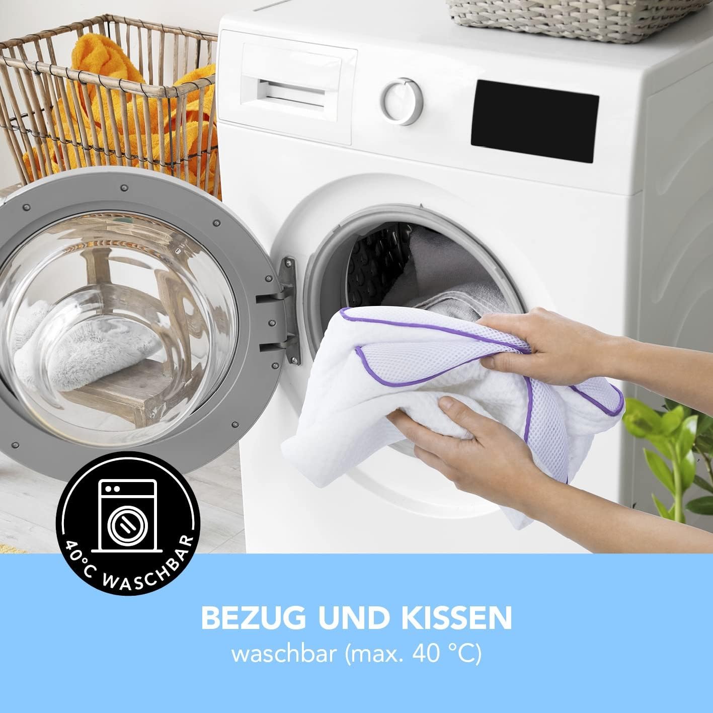 MAXXMEE ATMUNGSAKTIVES Gel-NACKENKISSEN MIT KÜHLENDEM Effekt | Ergonomisch geformt und anschmiegsam | Optimale Unterstützung des Nackenbereichs | Für Rücken- und Seitenschläfer — Ansicht 5