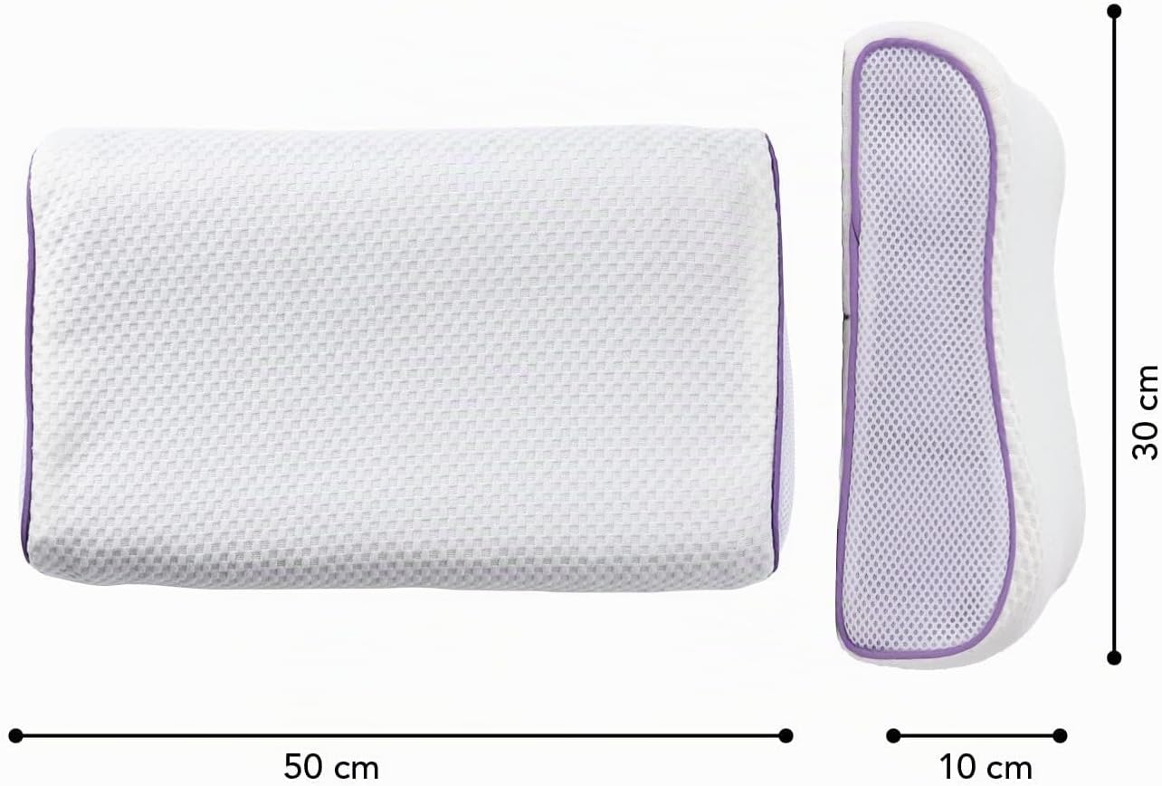 MAXXMEE ATMUNGSAKTIVES Gel-NACKENKISSEN MIT KÜHLENDEM Effekt | Ergonomisch geformt und anschmiegsam | Optimale Unterstützung des Nackenbereichs | Für Rücken- und Seitenschläfer — Ansicht 6