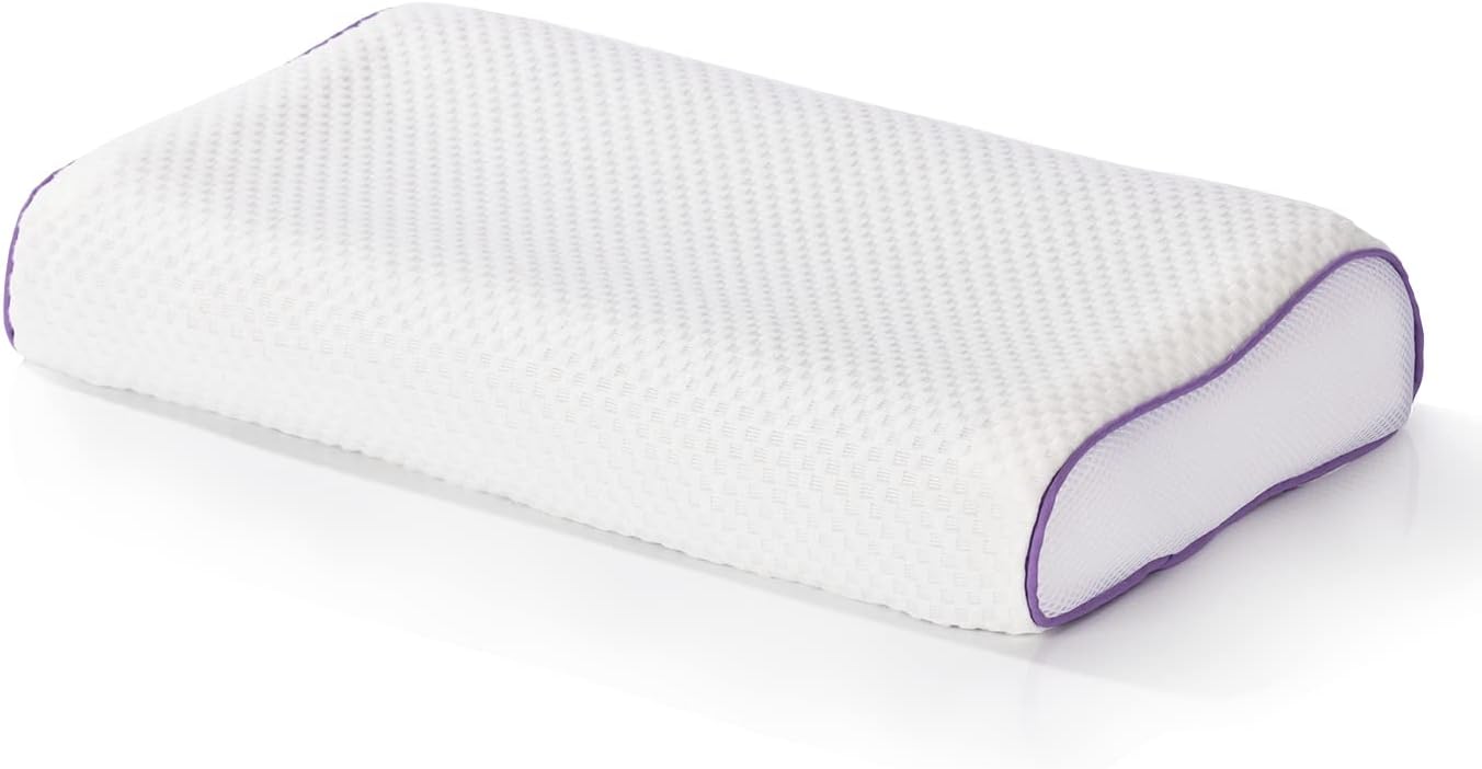 MAXXMEE ATMUNGSAKTIVES Gel-NACKENKISSEN MIT KÜHLENDEM Effekt | Ergonomisch geformt und anschmiegsam | Optimale Unterstützung des Nackenbereichs | Für Rücken- und Seitenschläfer