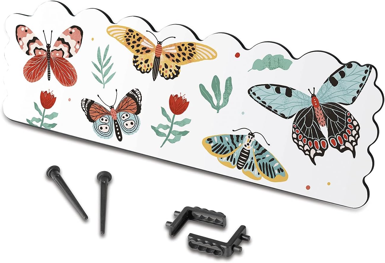 MAXXMEE Blumenkasten-Dekoration in Schmetterlings-Design | Blumenkasten-Verkleidung mit Clip-System | Für Standart-Blumenkästen (30-50 cm Breite) | 50 x 17 x 0,5 cm | Blumenkasten-Verkleidung, Clip-System, Für Standart-Blumenkästen, 30-50 cm Breite — Ansicht 4