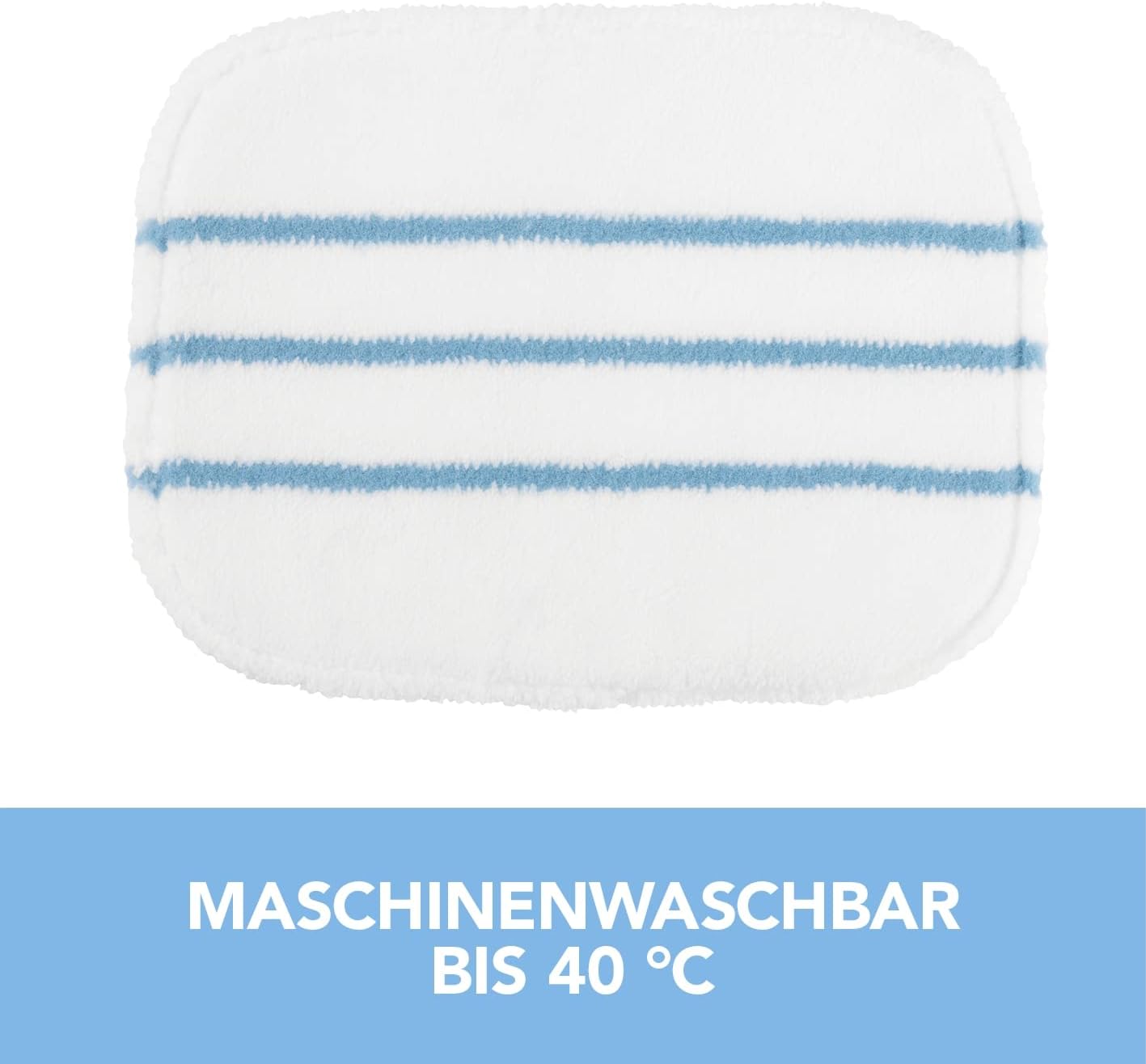 MAXXMEE Bodentuch für Vibration Dampfbesen | Ersatzbezüge | 28cm x 22cm x 0,4cm | Auch universal einsetzbar [Wiederverwendbar] — Ansicht 4