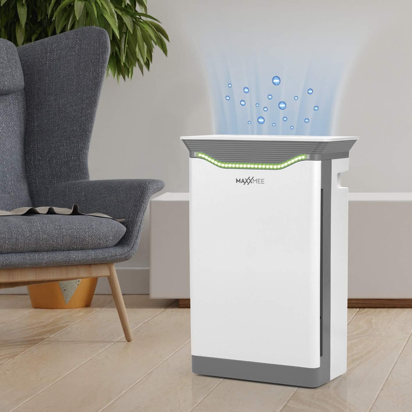 MAXXMEE Filterset für Luftreiniger High Performance | Bestehend aus 2 Kombi-Filtereinsätzen | Reduziert Aerosole und Schwebstoffe in der Luft | Ideal für Allergiker [Grau/Blau] — Ansicht 4