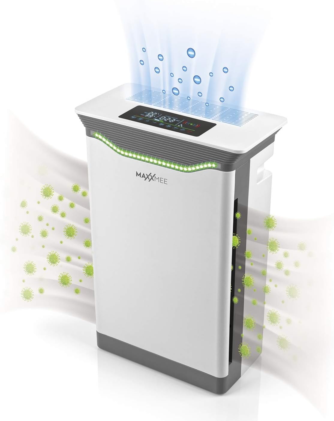 MAXXMEE Filterset für Luftreiniger High Performance | Bestehend aus 2 Kombi-Filtereinsätzen | Reduziert Aerosole und Schwebstoffe in der Luft | Ideal für Allergiker [Grau/Blau] — Ansicht 5