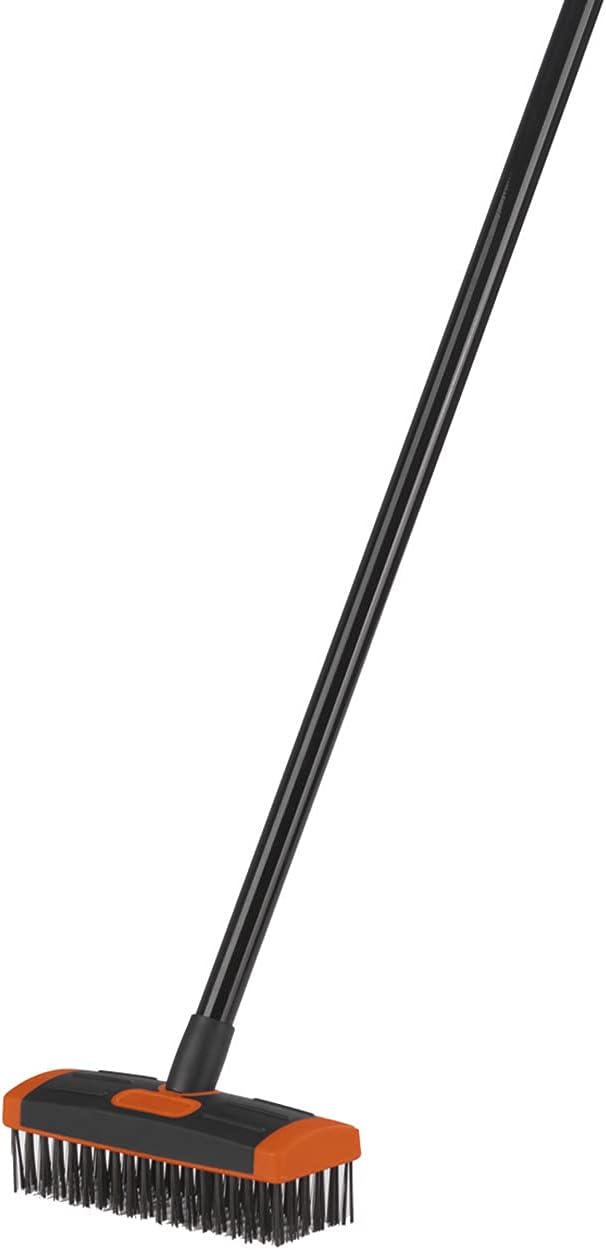 MAXXMEE Fugenreiniger | Mit Handfeger- und Stahlbesenaufsatz | Einstellbarer Teleskopstiel von 85-140 cm | Zum Entfernen von Moos, Unkraut etc. — Ansicht 4
