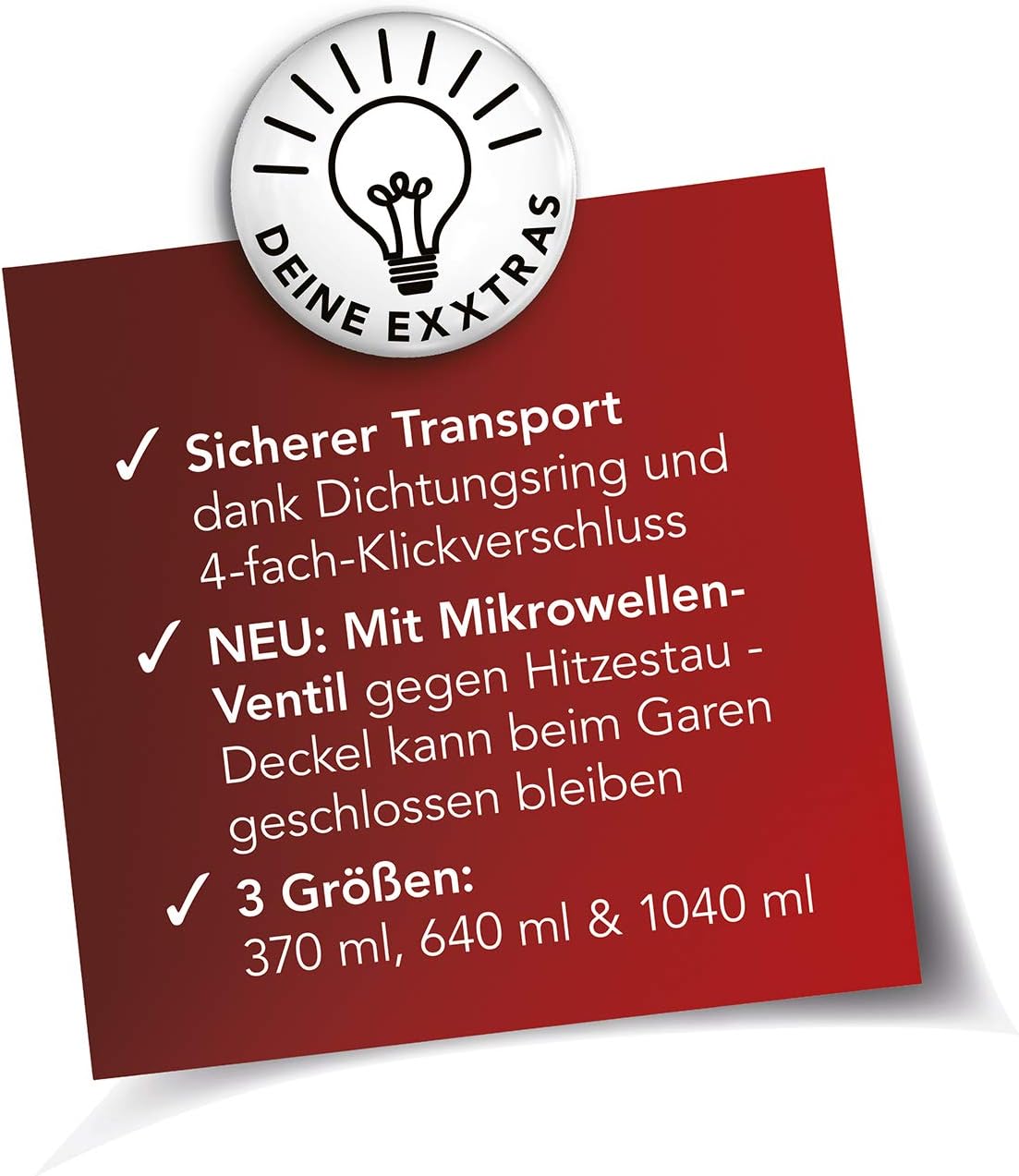 MAXXMEE Glas-Frischhaltedosen klick-it 6 TLG. | Spülmaschinen- Mikrowellen- und Gefrierschrankgeeignet | Deckel mit Silikon Dichtungsring, Mikrowellenventil & 4-Fach-klick-Verschluss — Ansicht 6