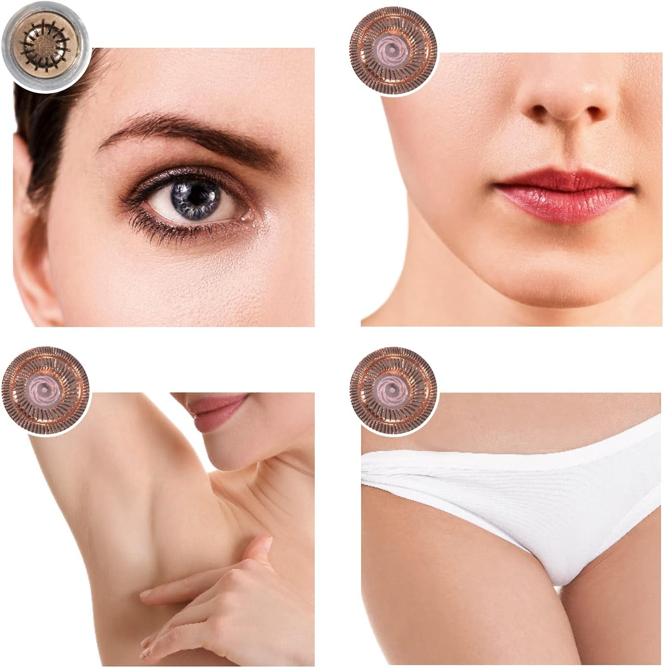 MAXXMEE Haarentferner Perfect Shave | Zum Entfernen und Trimmen von Gesichts- & Körperhaaren sowie Augenbrauen | Aufladbar mit USB-Kabel — Ansicht 3
