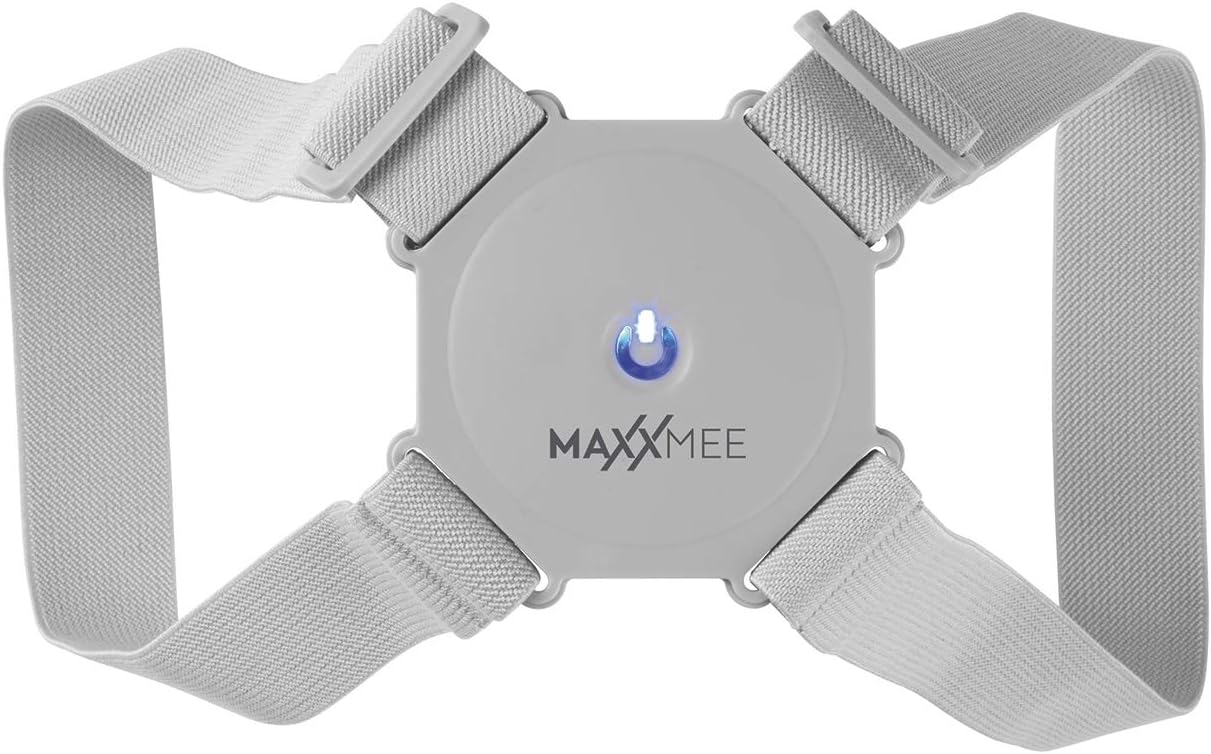 MAXXMEE Haltungskorrektor | für einen geraden Rücken und mehr Stabilität, Mit vibrierendem Winkel-Neigungssensor bei schlechter Haltung | 5V [hellgrau] — Ansicht 3