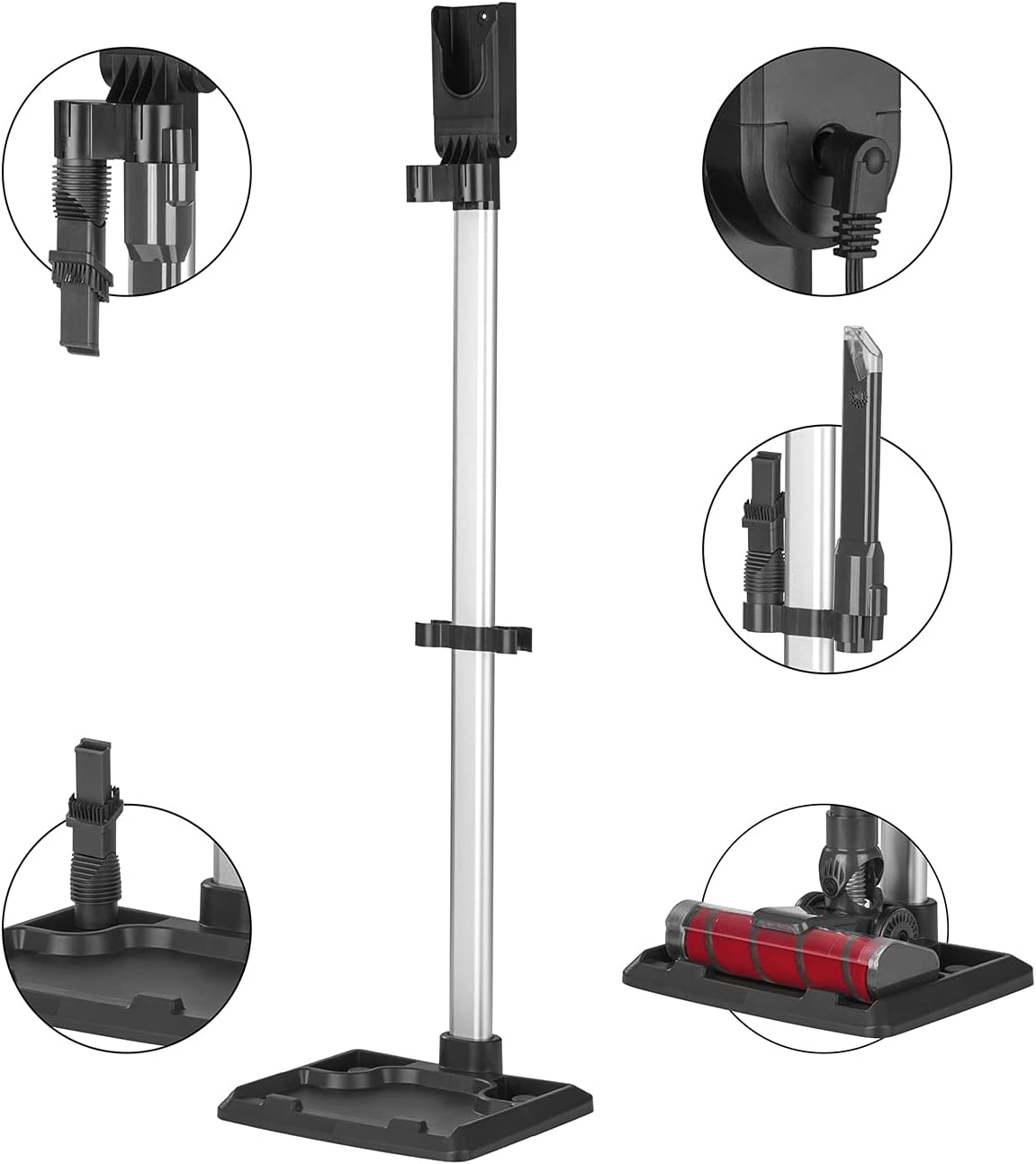 MAXXMEE Lade-Station für kabellosen Akku-Sauger | Standhalterung für die Clever Clean Serie | mit Standfuß | ohne Bohren [schwarz] — Ansicht 6