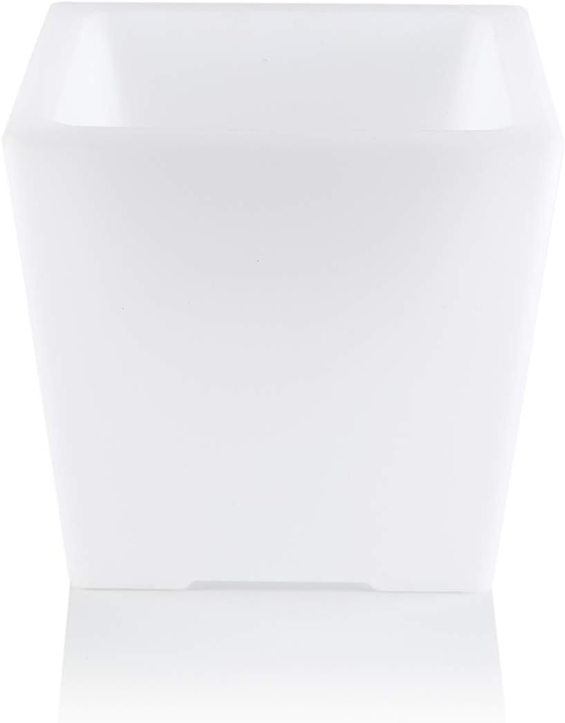 MAXXMEE LED-Blumenkübel | Farbwechsel mit Fernbedienung | Kabelloser Akku-Betrieb | UV-beständig und frostfest [Weiß ]