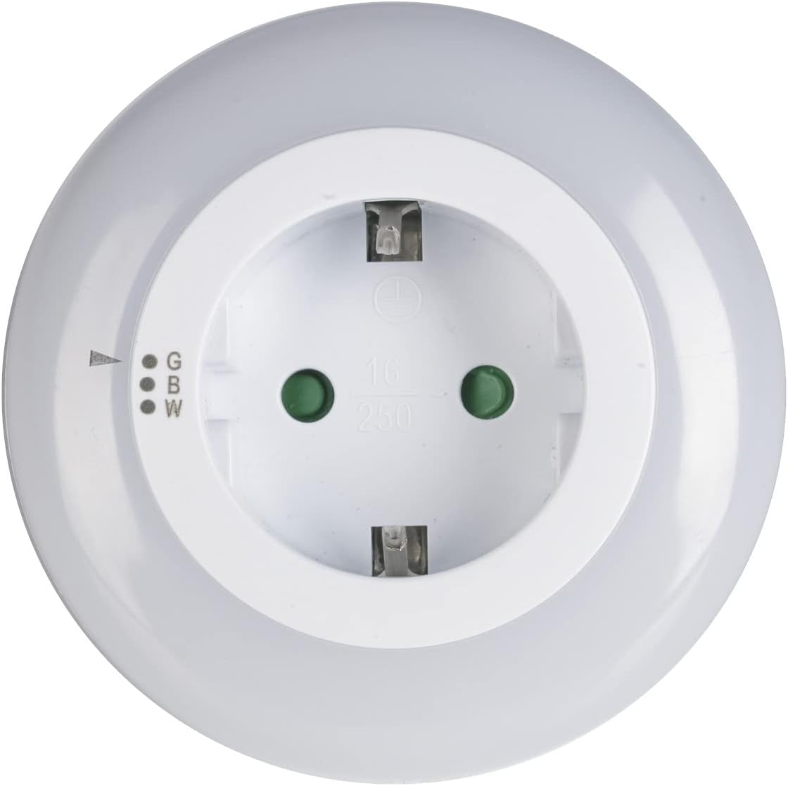 MAXXMEE LED-Steckdosenleuchte Nachtlicht | Mit automatischem Lichtsensor | Wandleuchte wahlweise mit weißem, blauem oder grünem Licht betreibbar | Schalter zur Steuerung der LED-Farben [Weiß] | MAXXMEE, automatisch, Wandleuchte, weiß, blau, grün, energiesparend, Schlafzimmer, Flur, Kinderzimmer, Steckdose