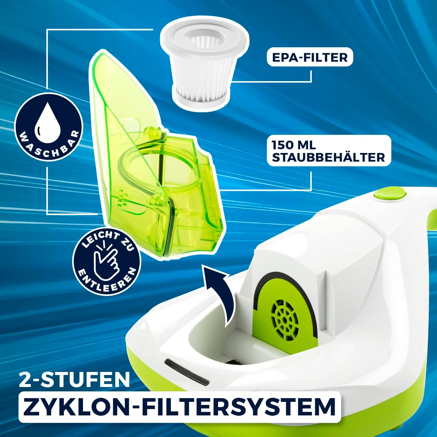 MAXXMEE Milbensauger | UV-C-Licht & EPA-11-Filter | Matratzen Handstaubsauger, Anti Milben Matratzenreiniger für Allergiker | vernichtet 99,9% Aller Milben, Bakterien & Bettwanzen — Ansicht 6