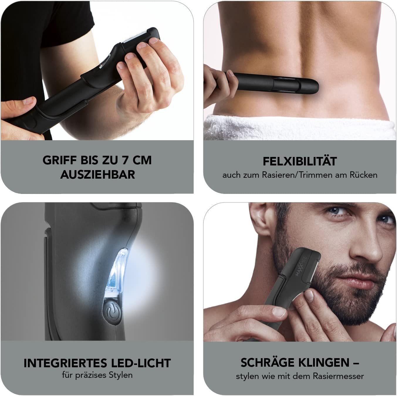 Maxxmee Smart Trimm Körperhaartrimmer, Schwarz — Ansicht 3