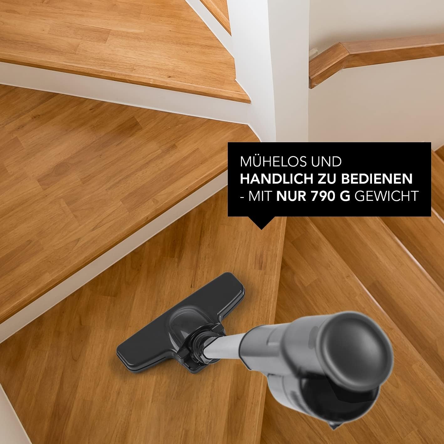 MAXXMEE Stylisches Akku Hand- & Bodenstaubsauger Set | Eignet Sich im Haus, Auto & oder Camper | Kabellos Wird Jede Ecke sauber | starker BLDC-Motor integriertem EPA-Filter, Akku [ABS/Anthrazit] — Ansicht 5